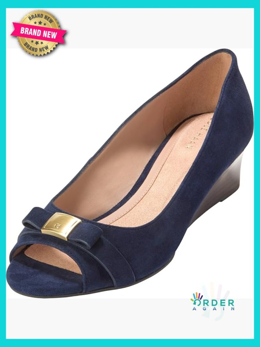 Peep Toe Bow Wedges Lightweight Business Casual Perfect for Everyday Wear